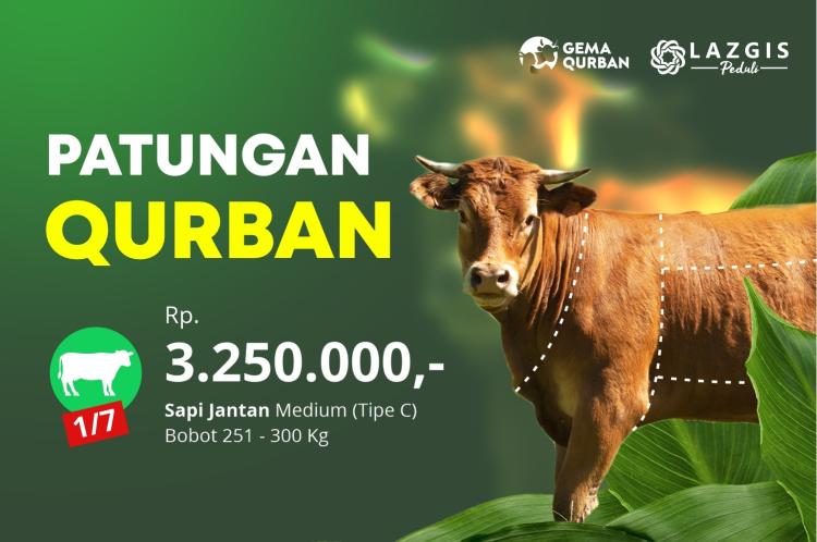 Banner program QURBAN PATUNGAN SAPI UNTUK DUAFA TIPE C