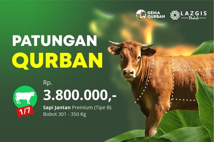 Banner program QURBAN PATUNGAN SAPI UNTUK DUAFA TIPE B