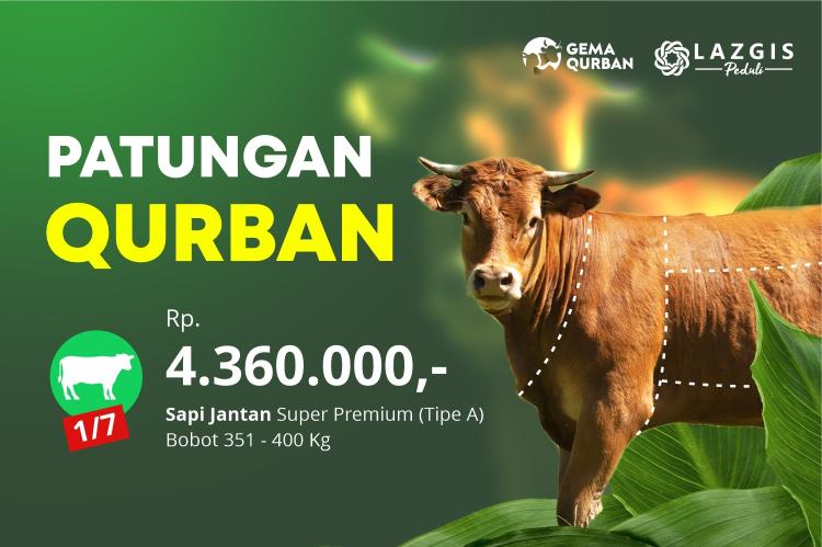 Banner program QURBAN PATUNGAN SAPI UNTUK DUAFA TIPE A