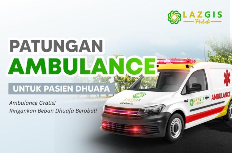 Banner program PATUNGAN AMBULAN GRATIS UNTUK DUAFA