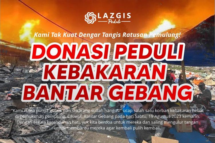 Banner program Bantu Ratusan Pemulung Korban Kebakaran di Bantar Gebang