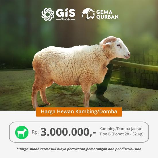 Banner program QURBAN KAMBING UNTUK DUAFA PELOSOK NEGERI TIPE B