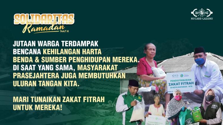 Gambar banner Tunaikan Zakat Fitrah untuk Masyarakat Terdampak Bencana