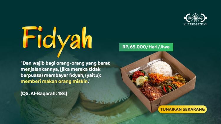 Banner program Tunaikan Fidyah Sekarang