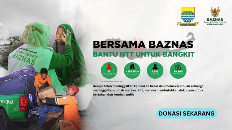 Gambar banner Bersama BAZNAS Bantu NTT untuk Bangkit