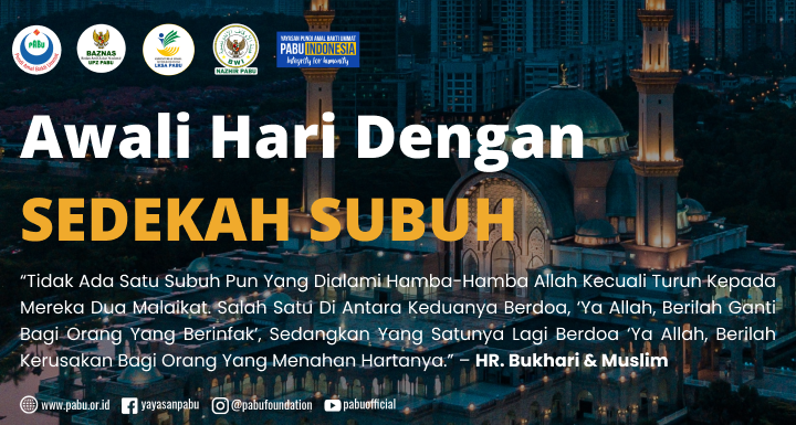 Banner program Awali Hari Dengan Mengejar Kebaikan Diwaktu Terbaik