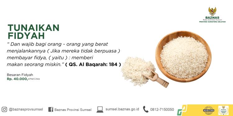 Banner program BAYAR HUTANG PUASA DENGAN FIDYAH