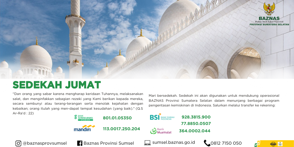 Banner program JUMAT BERKAH DENGAN SEDEKAH