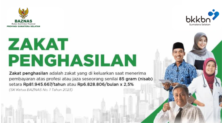 Banner program Zakat Pegawai BKKBN Provinsi Sumatera Selatan