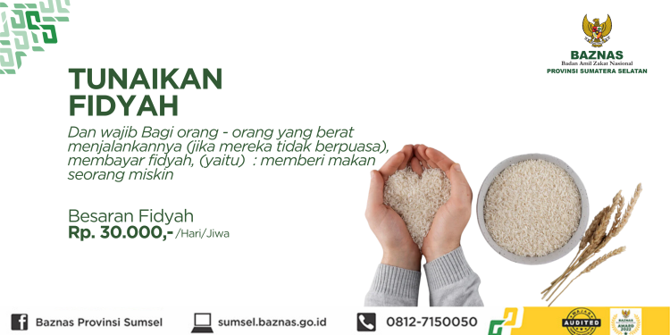 Banner program BAYAR HUTANG PUASA DENGAN FIDYAH