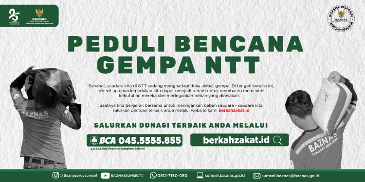 Banner program PEDULI BENCANA GEMPA NTT