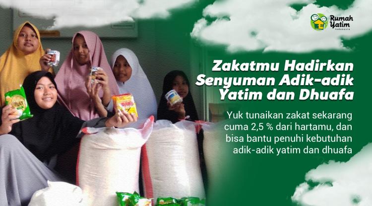Banner program Tunaikan Zakat Untuk Pembinaan dan Penyantunan Yatim Dhuafa