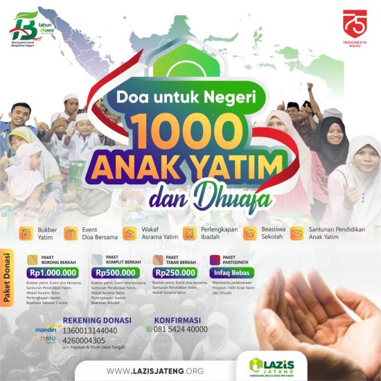 Gambar banner Doa Untuk Negeri Bersama 1000 Anak Yatim dan Dhuafa Gambar banner Doa Untuk Negeri Bersama 1000 Anak Yatim dan Dhuafa