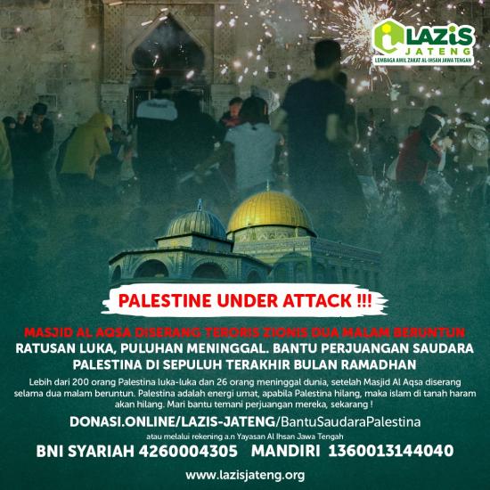 Banner program Bantu Saudara Palestina 