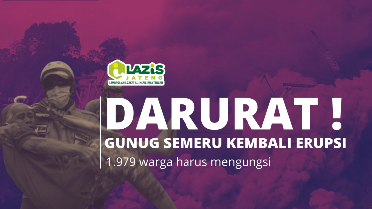 Gambar banner Semeru Erupsi, Mari Bantu 1.979 Warga Mengungsi.
