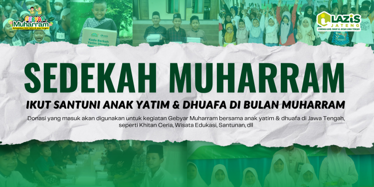 Gambar banner Gebyar Muharram Bahagiakan 1446 Anak Yatim dan Dhuafa 