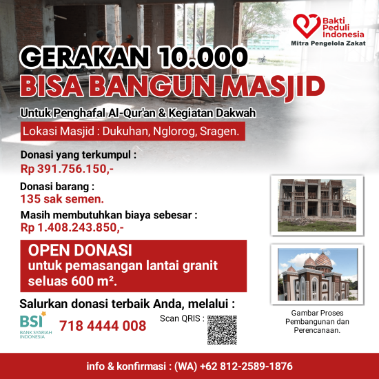 Banner program Bangun Rumah Untuk Akhirat Yuk