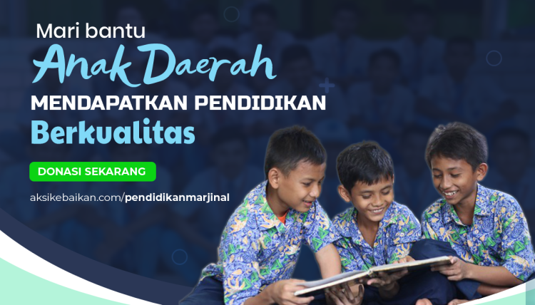 Banner program BANTU ANAK DAERAH MENDAPATKAN PENDIDIKAN BERKUALITAS