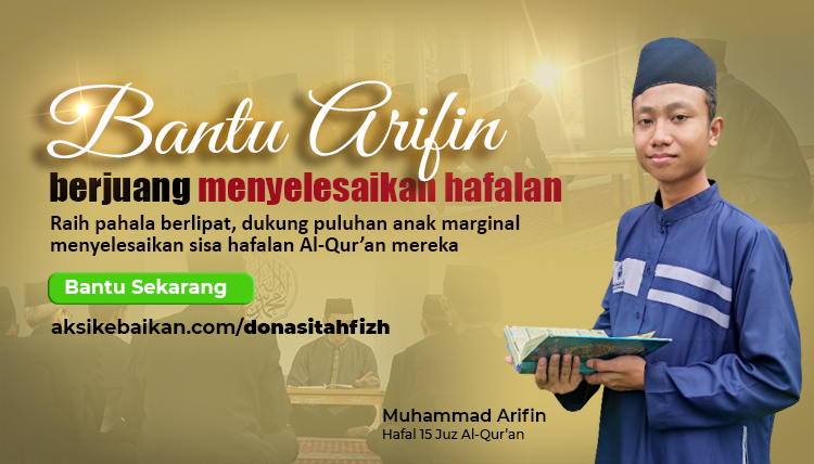 Banner program Dukung mereka menjadi hafizh Al-Quran