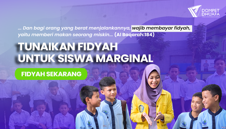 Banner program Tunaikan Fidyah untuk Siswa Marginal