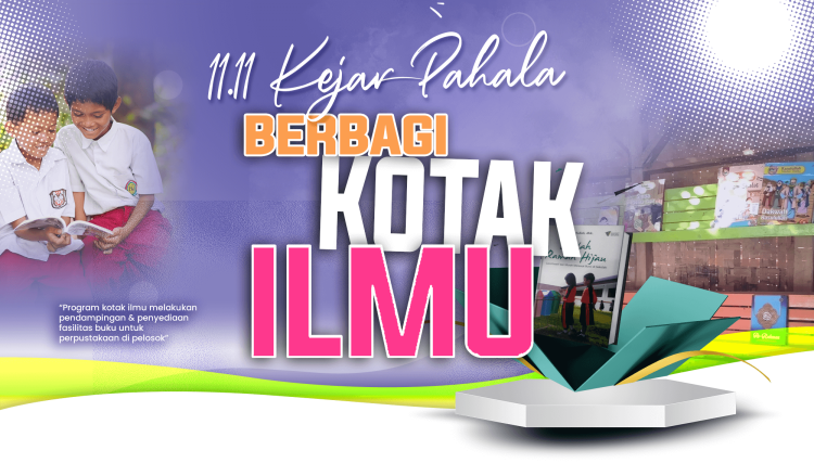 Banner program Berbagi Kotak Ilmu untuk Perpustakaan di Pelosok