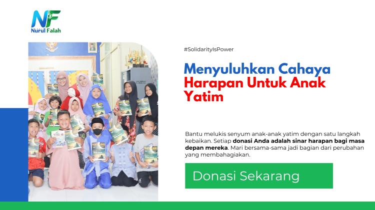 Banner program Menyuluhkan Cahaya Harapan Untuk Anak Yatim