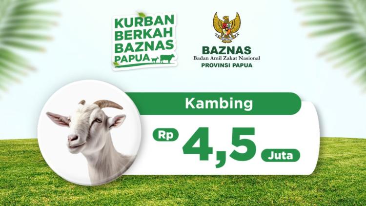 Gambar banner Kurban Berkah BAZNAS Papua - Kambing