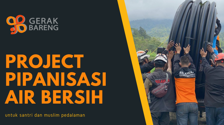 Banner program Pipanisasi Air Bersih Untuk Muslim Pedalaman