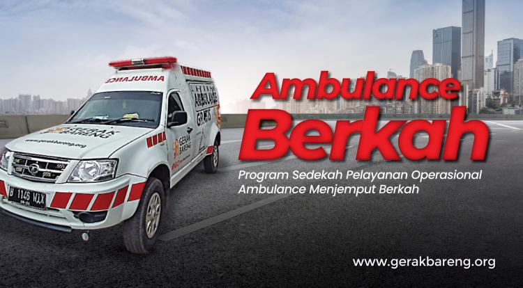 Banner program Layanan Ambulance Gratis Untuk Dhuafa