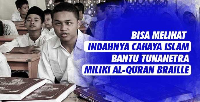 Banner program Hadiahkan Al-Quran Braille untuk Anak Tunanetra