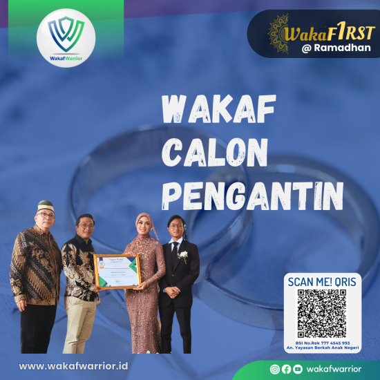 Banner program Abadikan Tanda Cintamu dengan Wakaf Calon Pengantin