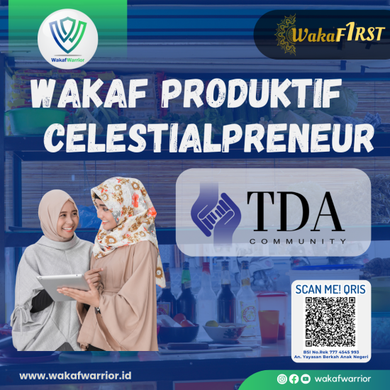 Banner program Wakaf Produktif Celestialpreneur TDA