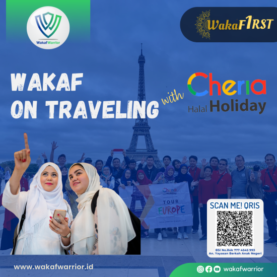 Banner program Wakaf on Traveling, Jadikan Rekreasi bernilai Ibadah