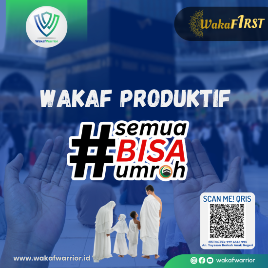 Banner program Wakaf Produktif Semua Bisa Umroh