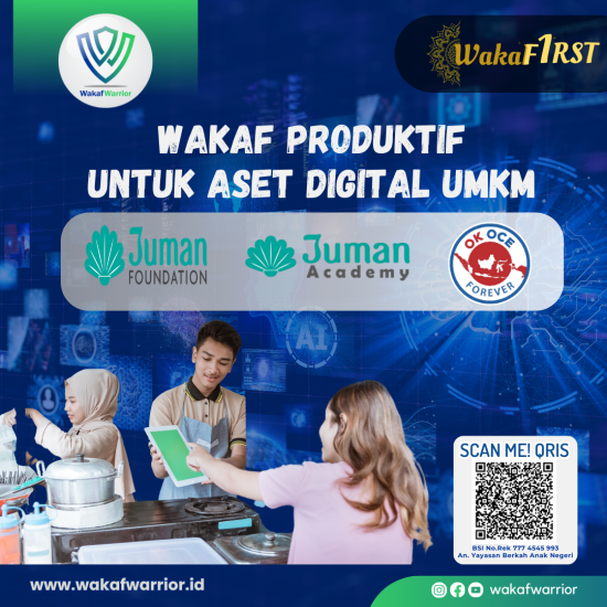 Banner program Wakaf Produktifuntuk  Aset Digital UMKM