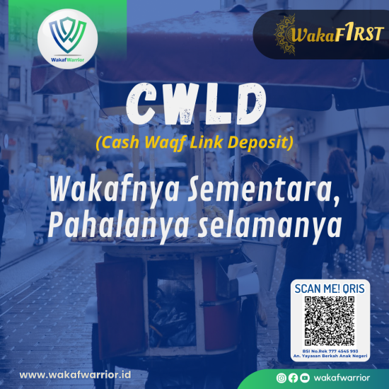 Banner program Cash Waqf Linked Deposit (CWLD),Wakafnya Sementara Pahala Selamanya