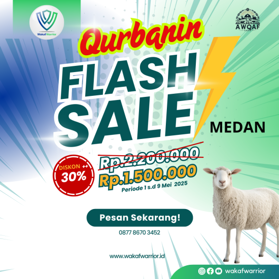 Banner program Flash Sale Qurban di Medan