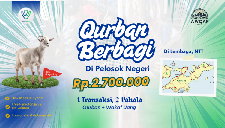 Banner program Qurban Berbagi di Lembata NTT