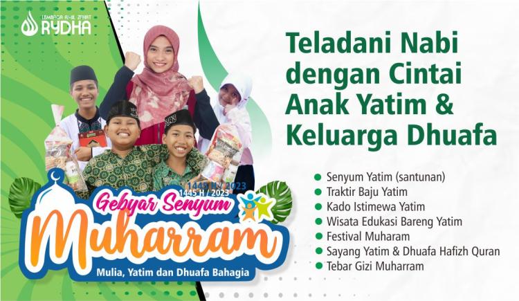 Gambar banner Teladani Nabi dengan Cintai Anak Yatim  Keluarga Dhuafa di Muharram Penuh Berkah