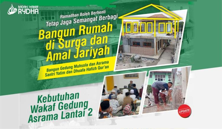 Banner program Mulai Rp 10rb Kita Bangun Istana di Surga dengan Bangun Mushola dan Asrama Yatim Dhuafa Hafizh Quran