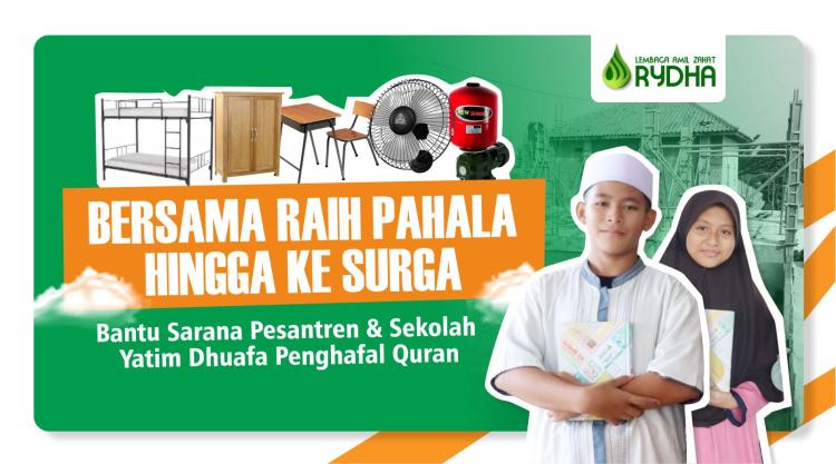 Gambar banner BeramalJariyah - Raih Pahala Hingga ke Surga, Bantu Sarana Pesantren  Sekolah Yatim Dhuafa Penghaf