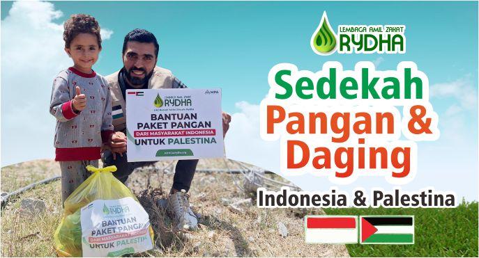 Gambar banner Sedekah Pangan dan Daging untuk Indonesia dan Palestina