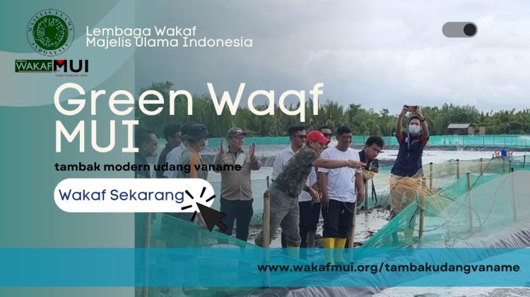 Banner program GREEN WAKAF MUI TAMBAK MODERN UDANG VANAME