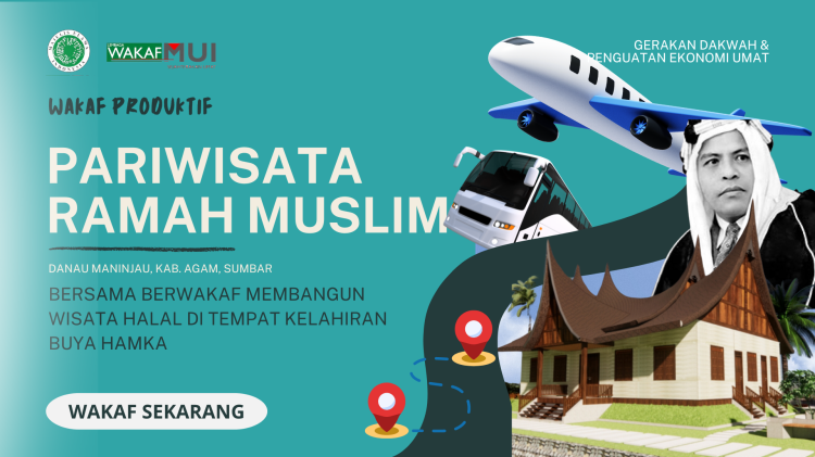 Banner program Pariwisata Ramah Muslim, Halal Tourism HUB