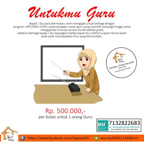 Banner program Untukmu Guru Ngaji