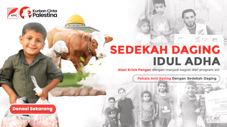 Gambar banner Sedekah Daging untuk Palestina