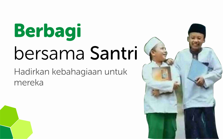 Banner program Sedekah Untuk Santri dan Pengahafal Al-quran