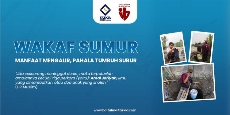 Banner program Alirkan Pahala Hingga Ke Surga dengan Berwakaf Sumur