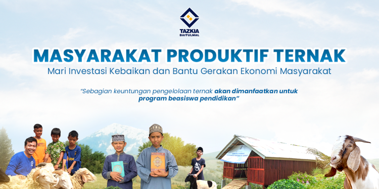 Banner program Wujudkan Kemandirian Ekonomi Ummat Melalui Masyarakat Produktif Ternak