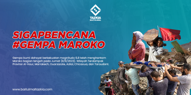 Banner program Bantu Saudara Kita di Maroko